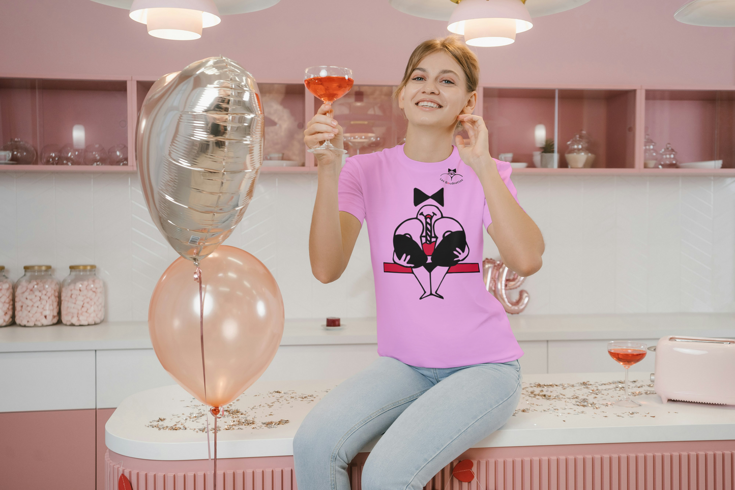 T-shirt Siroteuse avec texte au dos