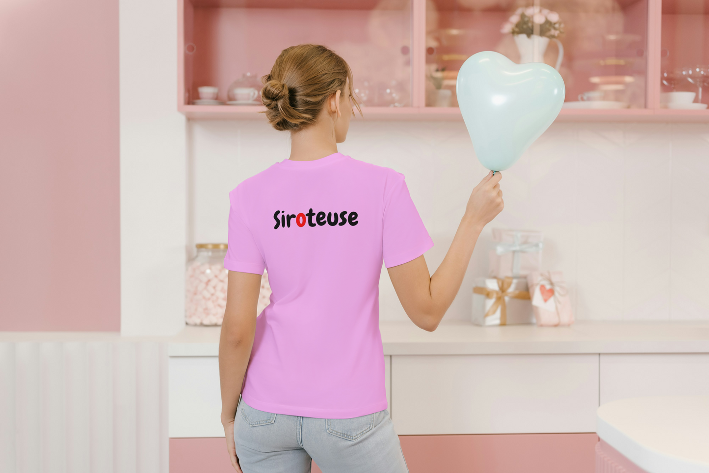 T-shirt Siroteuse avec texte au dos