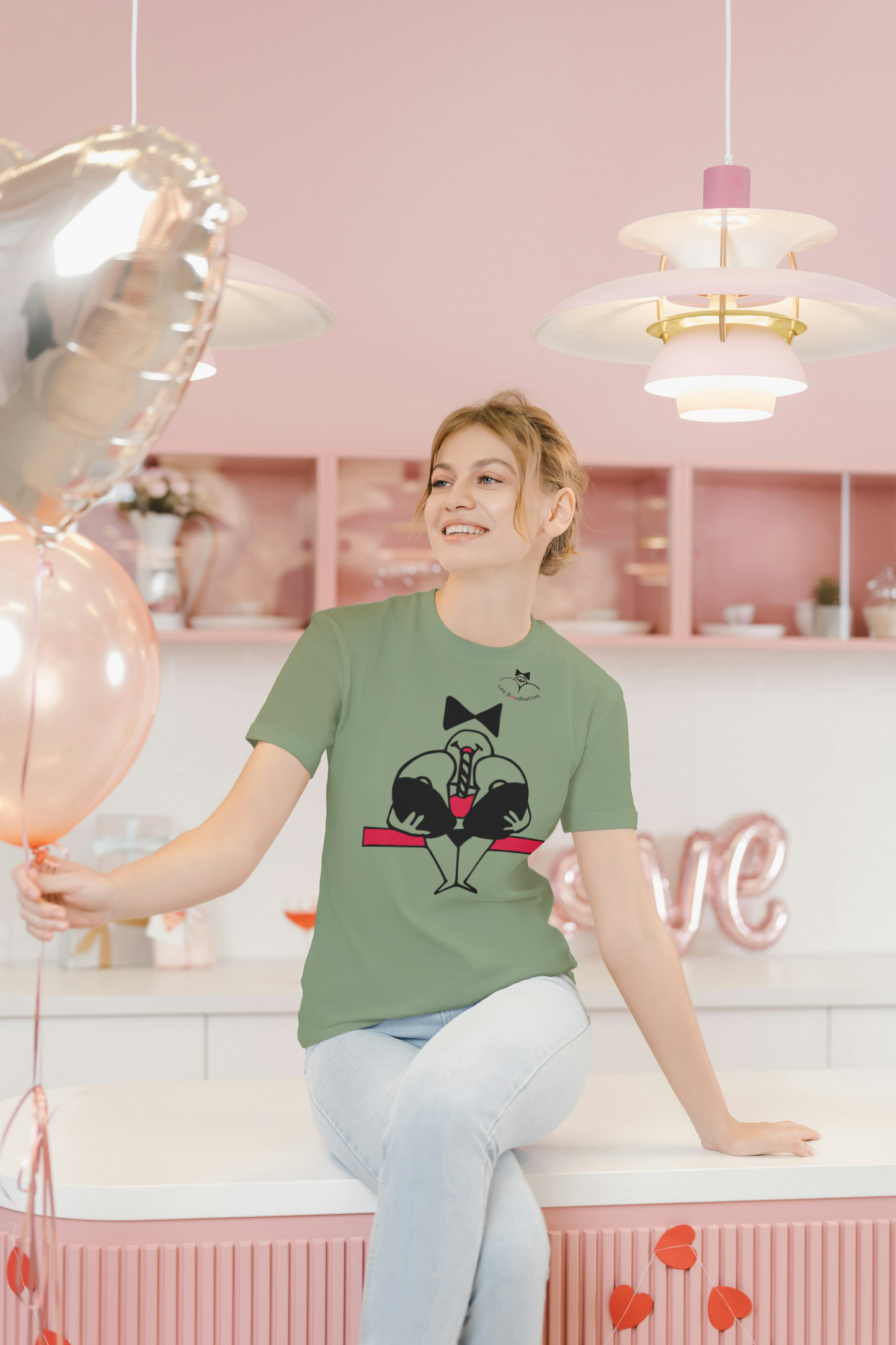 T-shirt Siroteuse avec texte au dos