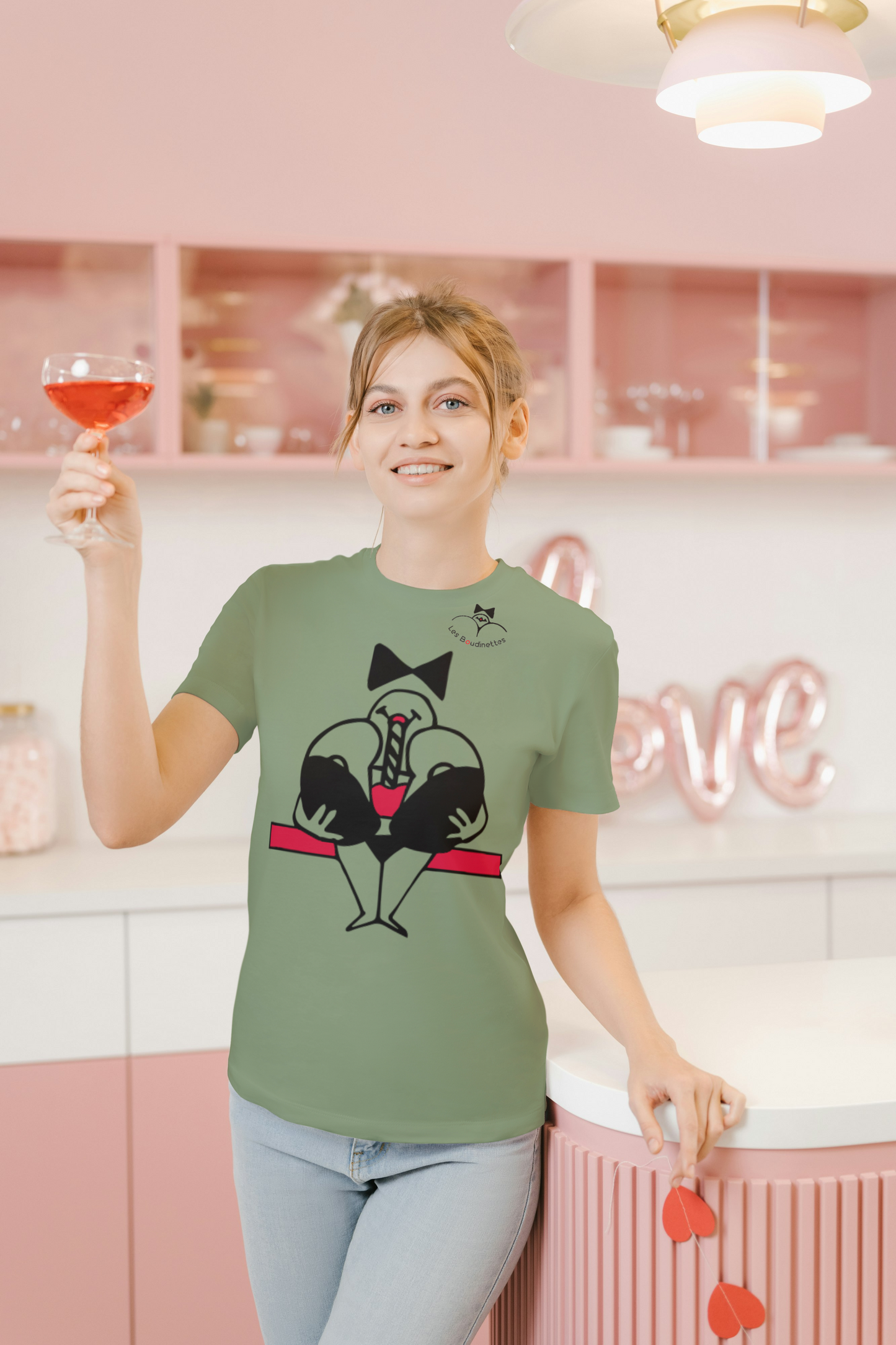 T-shirt Siroteuse avec texte au dos