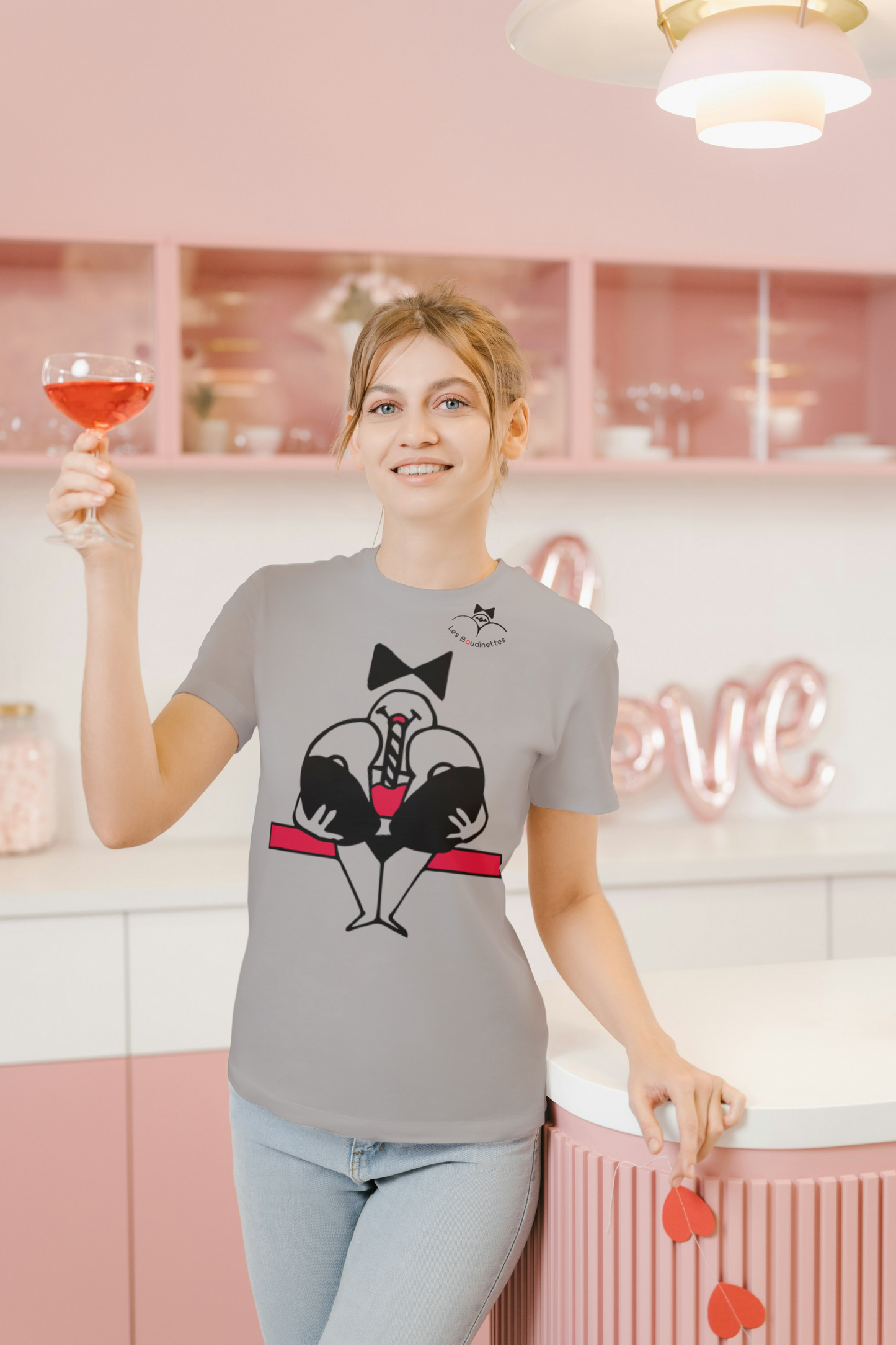 T-shirt Siroteuse avec texte au dos