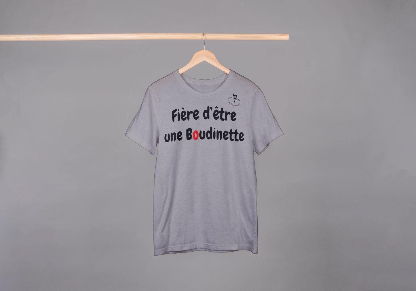 T-shirt "Fière d'être une Boudinette" avec le logo au dos