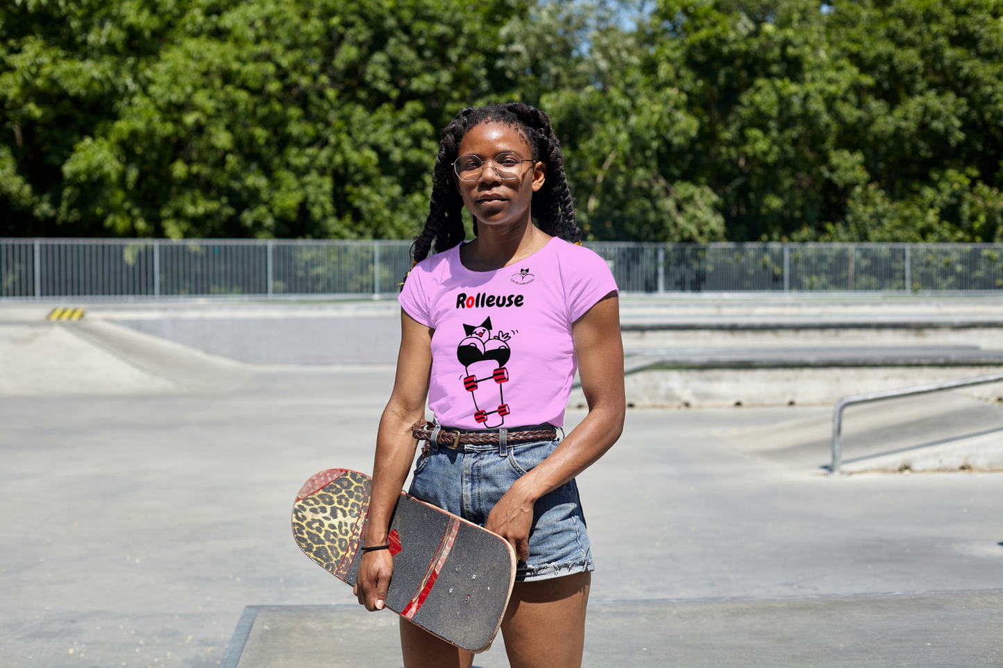 T-shirt Rolleuse avec Logo à l'Arrière