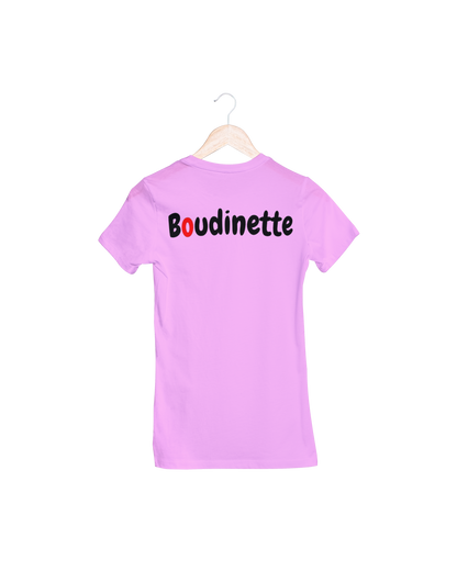 T-shirt Boudinette avec texte au dos