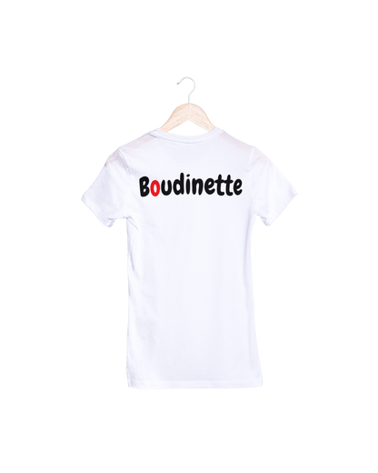 T-shirt Boudinette avec texte au dos