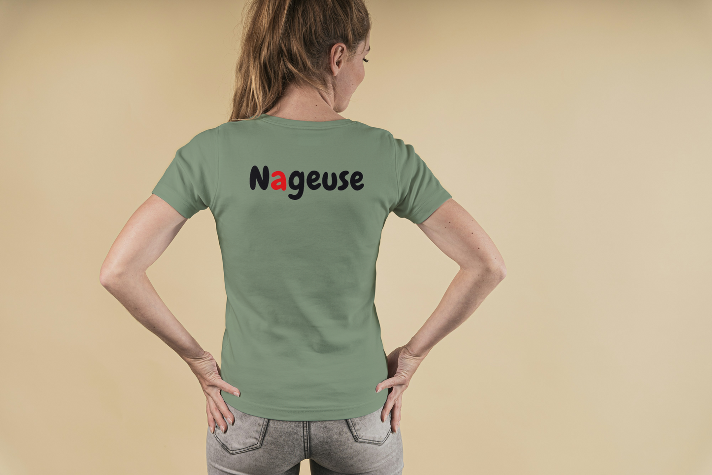 T-shirt Nageuse avec texte au dos