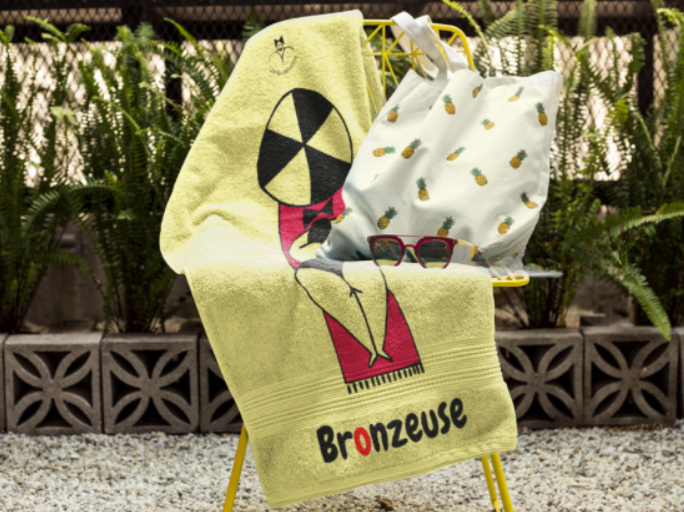 Serviette "Bronzeuse"