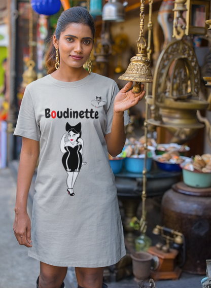 Robe avec le dessin "Boudinette" à l'avant et le logo au dos | Les Boudinettes