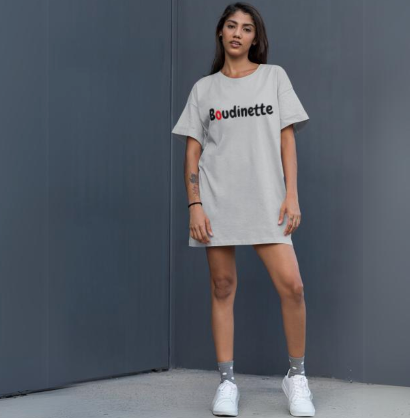 Robe 'Boudinette' avec le logo et le texte au dos | Les Boudinettes