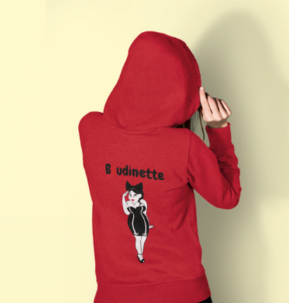 Sweat-shirt avec logo à l'avant, et dessin "Boudinette" à l'arrière