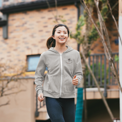 Sweat-shirt avec logo à l'avant, et dessin "Bronzeuse" à l'arrière