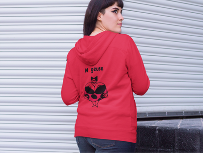 Sweat-shirt avec logo à l'avant, et dessin "Nageuse" à l'arrière