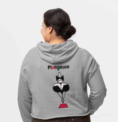 Sweat-shirt avec logo à l'avant, et dessin "Plongeuse" à l'arrière