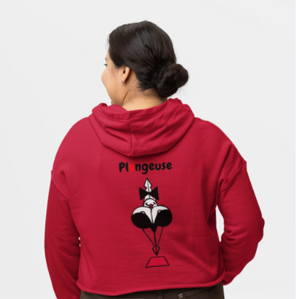 Sweat-shirt avec logo à l'avant, et dessin "Plongeuse" à l'arrière