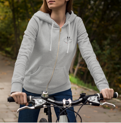 Sweat-shirt avec logo à l'avant, et inscription "Être une Boudinette c’est gonflé" à l'arrière