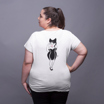 T-shirt "Bas les pattes !" avec le dessin au dos