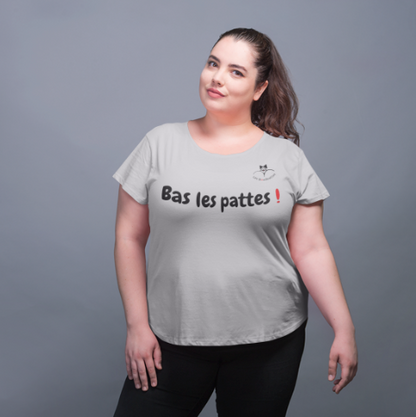 T-shirt "Bas les pattes !" avec le dessin au dos