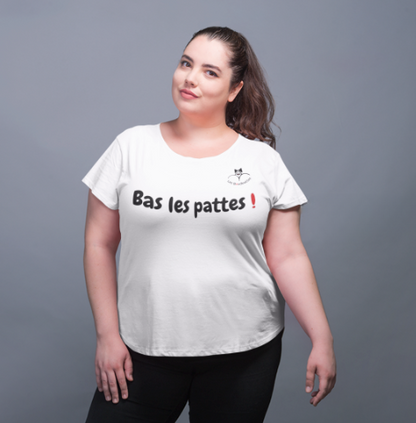 T-shirt "Bas les pattes !" avec le dessin au dos