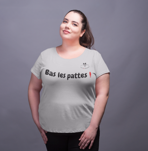 T-shirt "Bas les pattes !" avec le dessin au dos