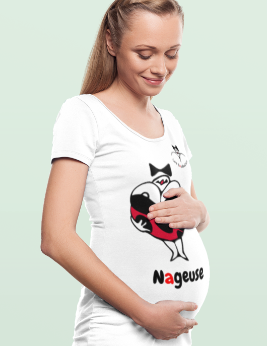 Robe avec le dessin "Nageuse" à l'avant et le texte au dos | Les Boudinettes