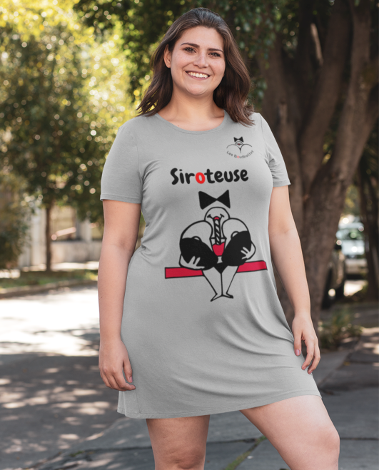 Robe "Siroteuse" avec le dessin à l'avant et le logo à l'arrière | Les Boudinettes