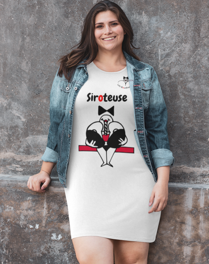 Robe "Siroteuse" avec le dessin à l'avant et le logo à l'arrière | Les Boudinettes