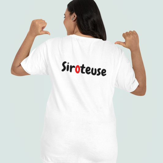 Robe "Siroteuse" avec le dessin à l'avant et le texte à l'arrière | Les Boudinettes