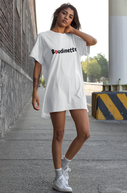 Robe 'Boudinette' avec le logo et le texte au dos | Les Boudinettes