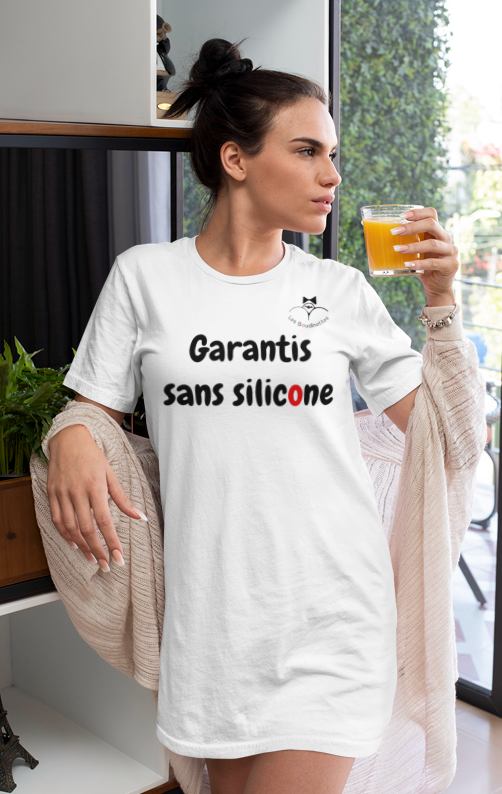 Robe 'Garantis sans silicone' avec le logo au dos | Les Boudinettes