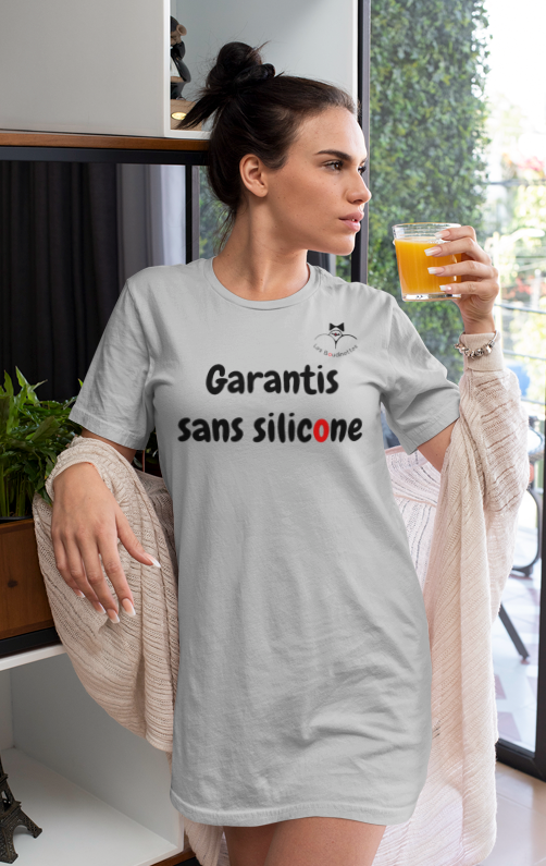 Robe 'Garantis sans silicone' avec le logo au dos | Les Boudinettes