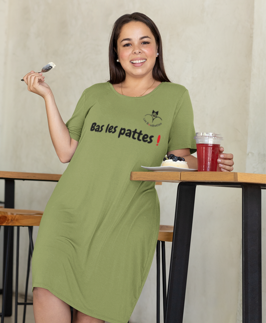 Robe "Bas les pattes" avec le dessin au dos | Les Boudinettes