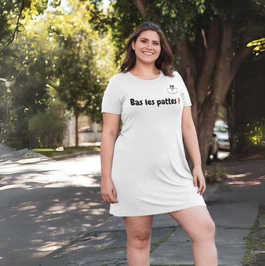 Robe "Bas les pattes" avec le logo au dos | Les Boudinettes