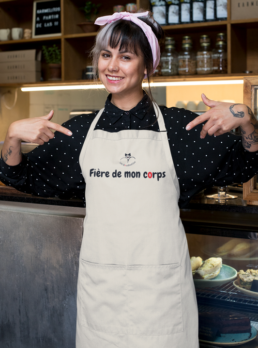 Tablier en Coton "Fière de mon corps"