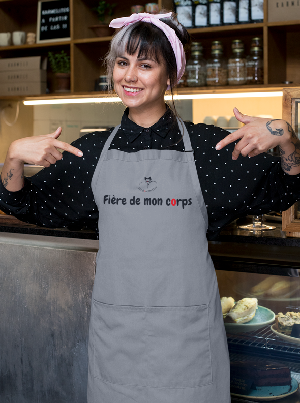 Tablier en Coton "Fière de mon corps"