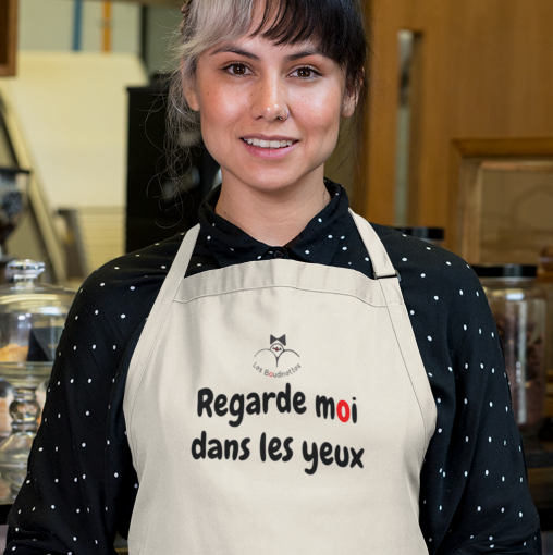 Tablier en Coton "Regarde moi dans les yeux"