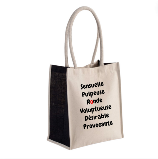 Tote Bag "Sensuelle, pulpeuse, ronde, voluptueuse, désirable, provocante"