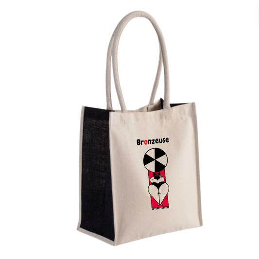 Tote Bag avec le Logo et le Dessin "Bronzeuse"