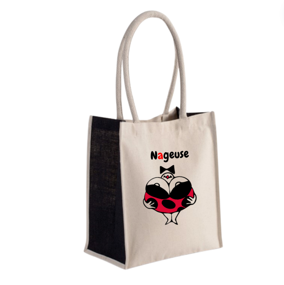 Tote Bag avec le Logo et le Dessin "Nageuse"