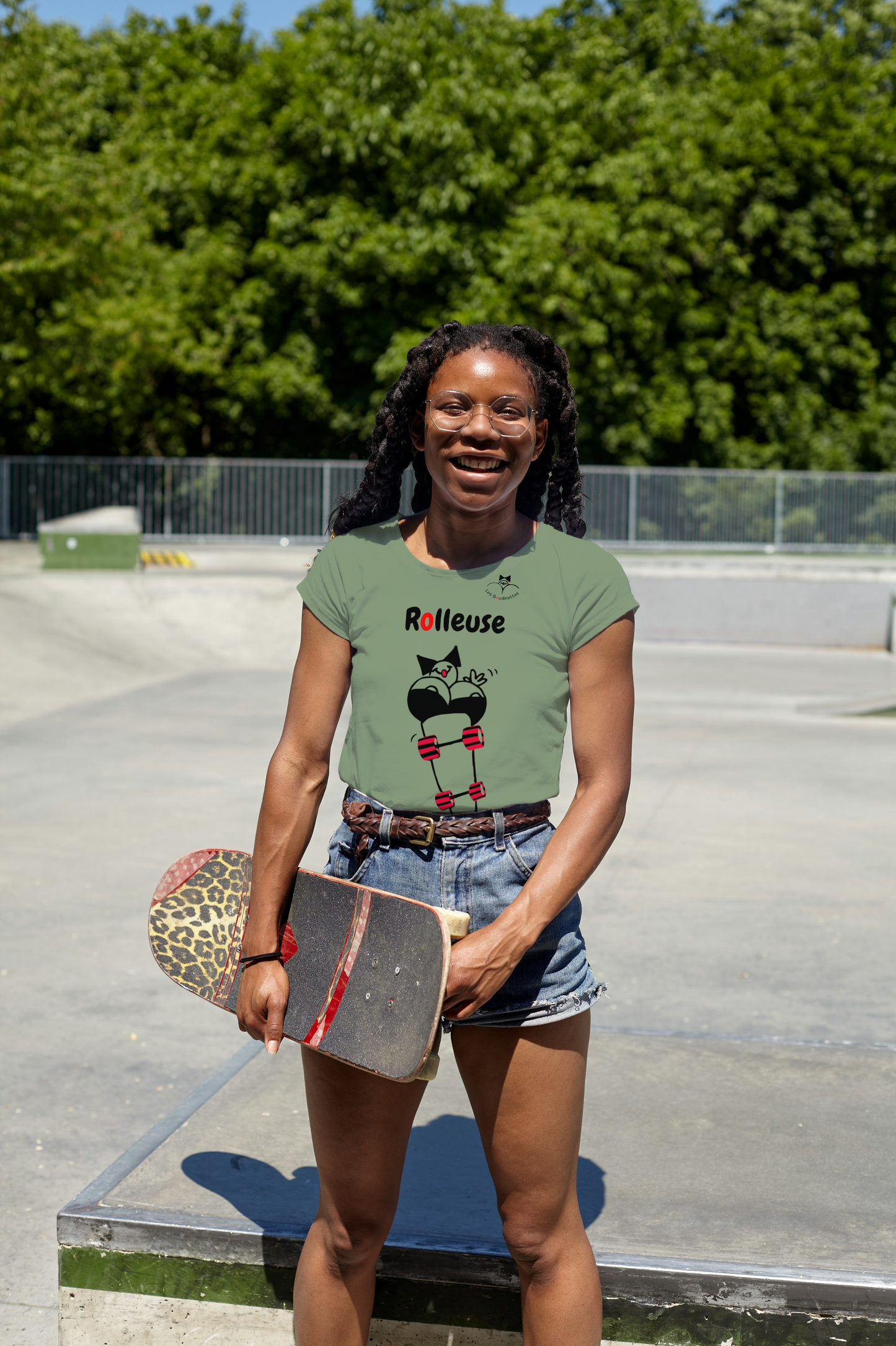 T-shirt Rolleuse avec Logo à l'Arrière