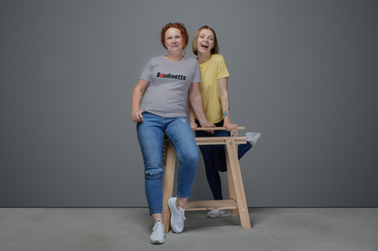 T-shirt "Fière d'être une Boudinette" avec le texte au dos