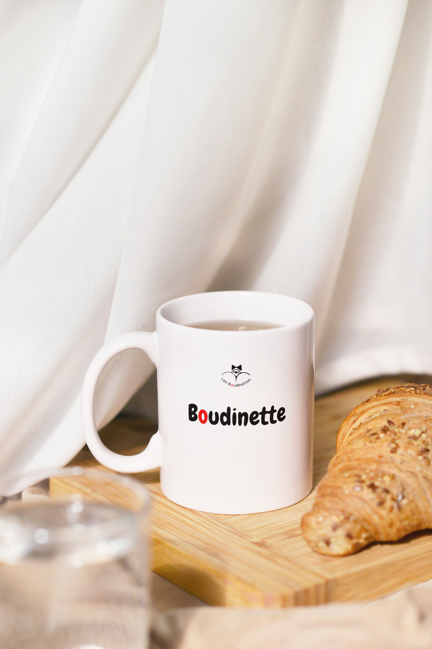 La tasse avec le message "Boudinette"