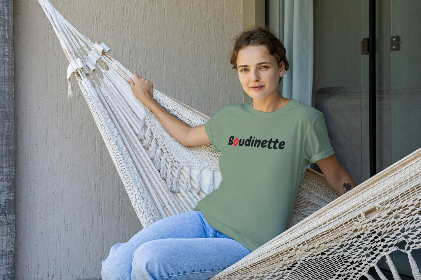 T-shirt "Être une Boudinette c’est gonflé" avec le texte au dos