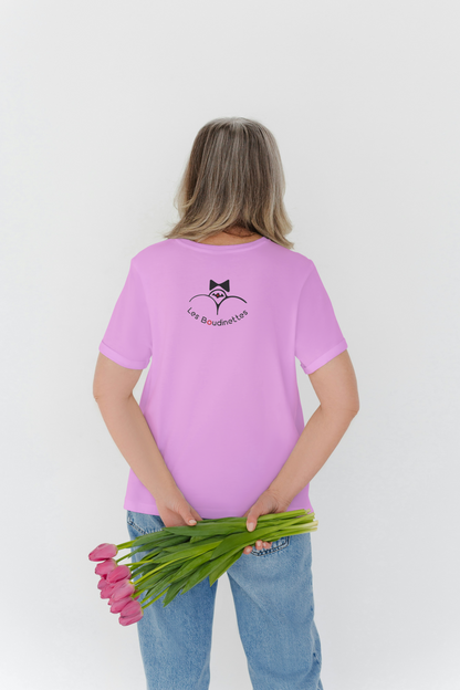 T-shirt "Bas les pattes !" avec le logo au dos