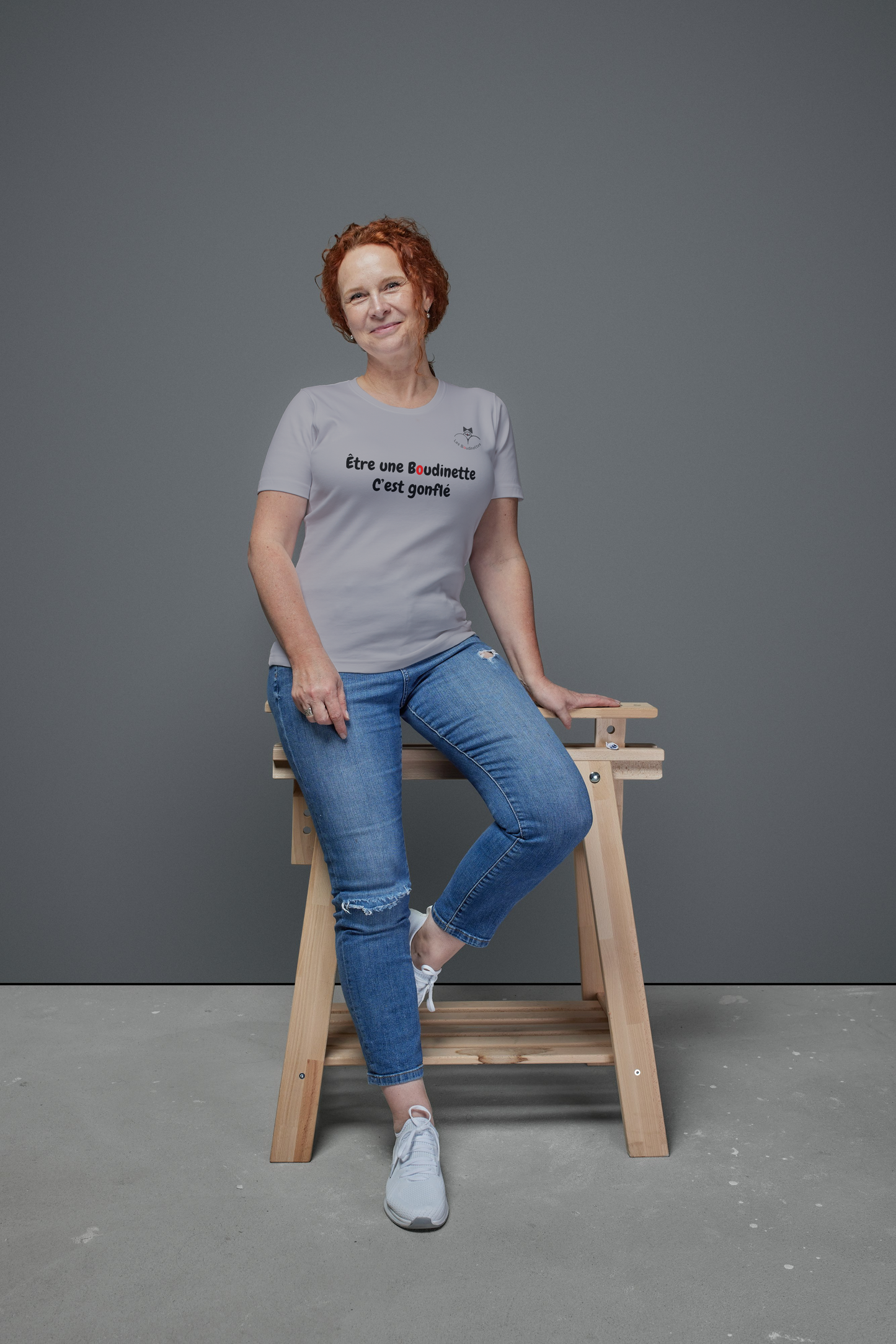 T-shirt "Être une Boudinette c’est gonflé" avec le dessin au dos