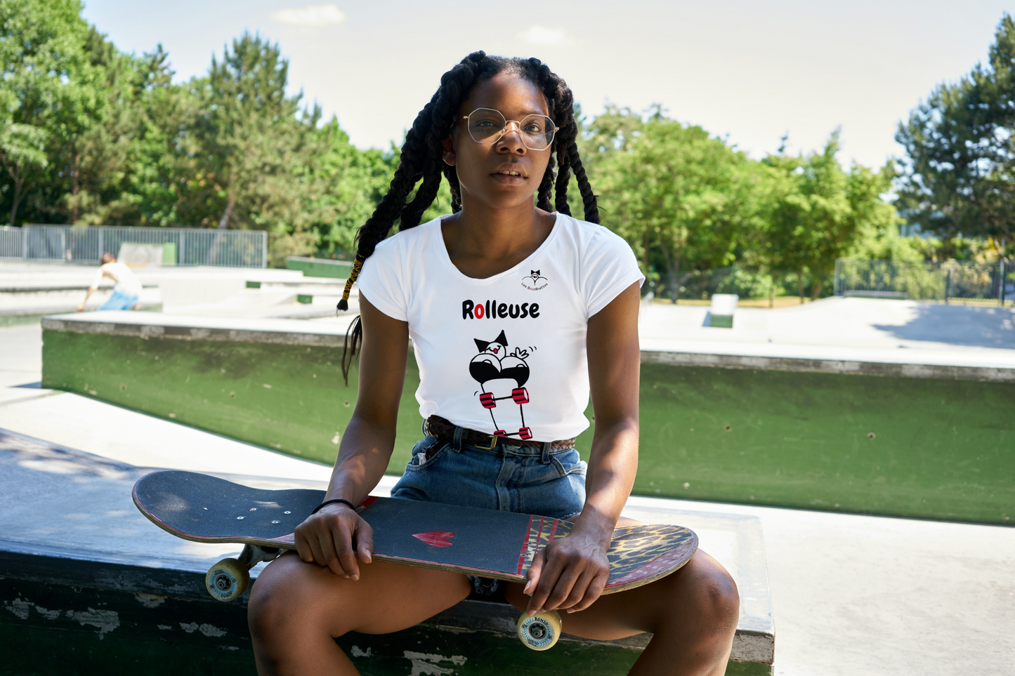 T-shirt Rolleuse avec Logo à l'Arrière